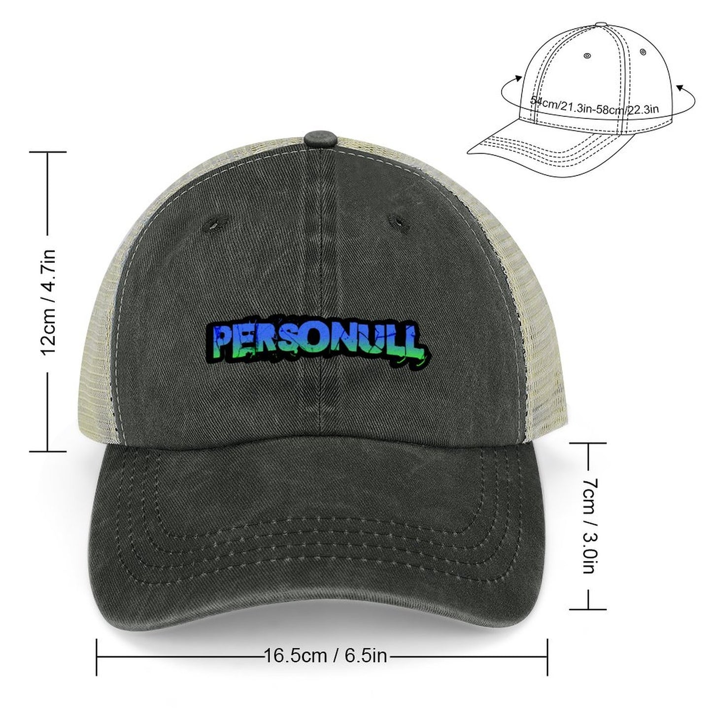 Blue and Green Logo Trucker Hat