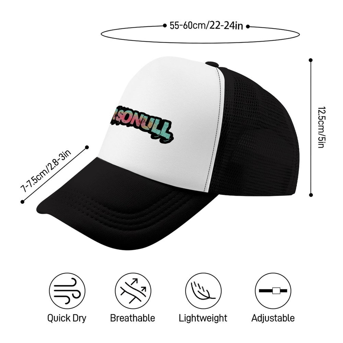 Pink And Teal Logo Hat
