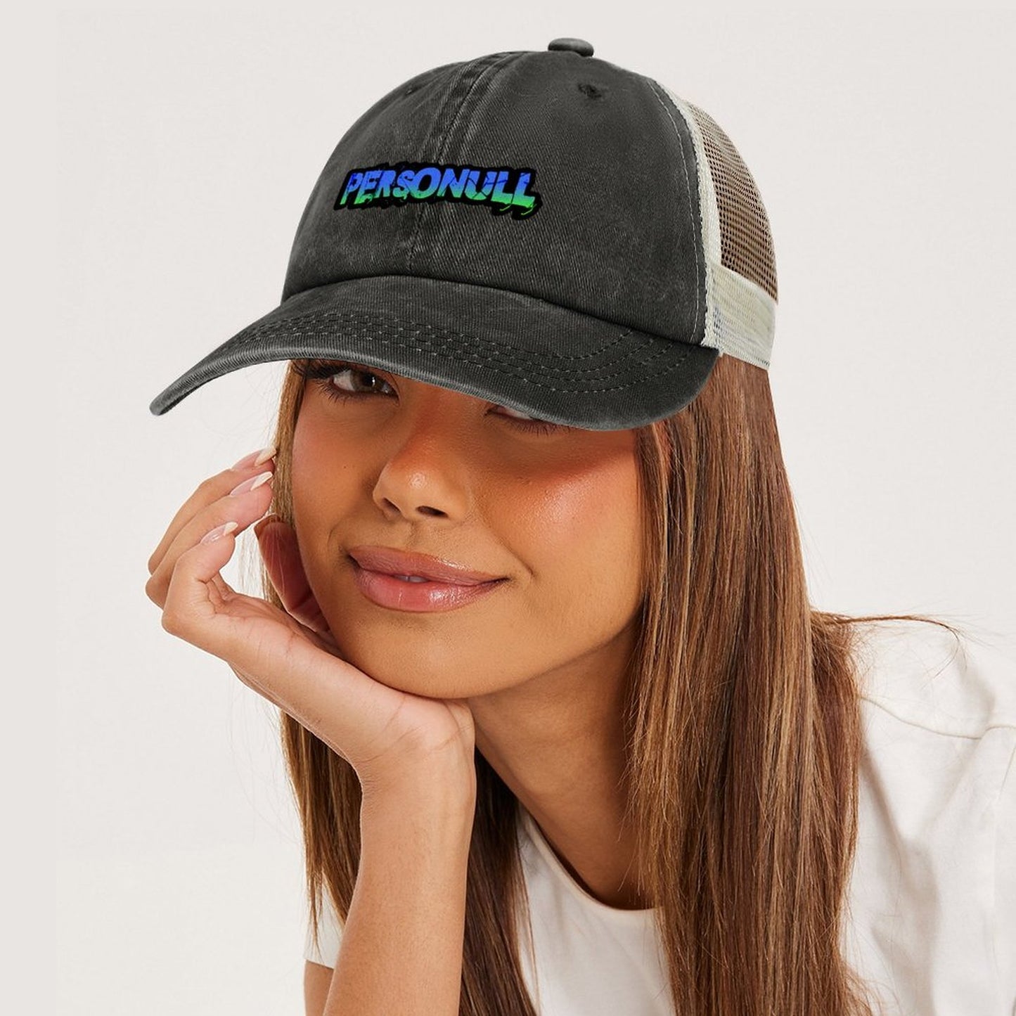 Blue and Green Logo Trucker Hat