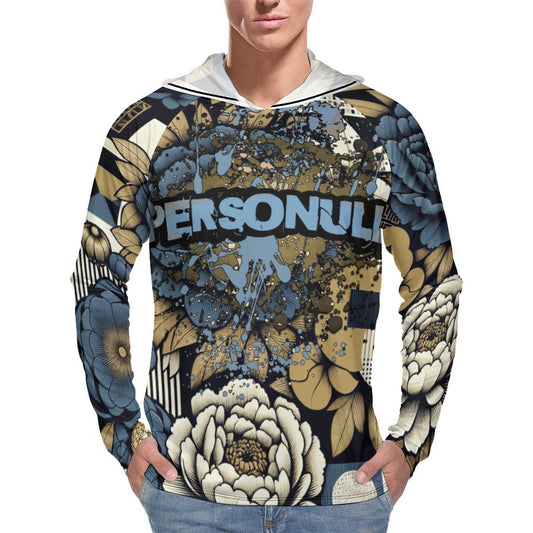 Floral Polyester Light Weight Hoodie